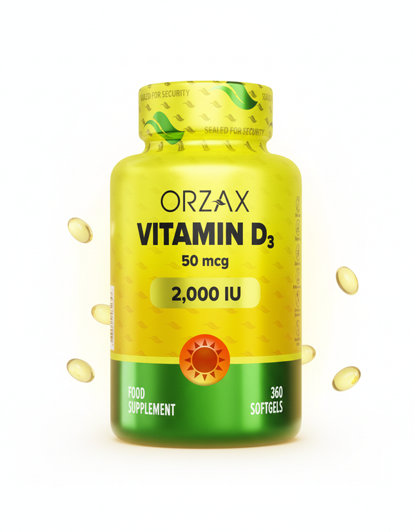 Orzax Vitamin D3 2,000 IU Stand Out